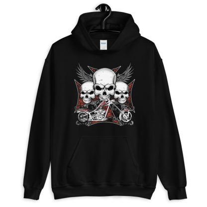 Three Skulls Motorbike Hoodie