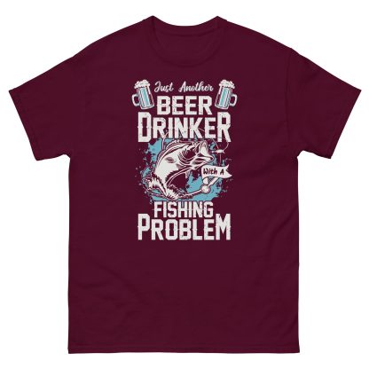 Just Another Beer Drinker With A Fishing Problem T-Shirt - Funny Angler Humor - Image 2