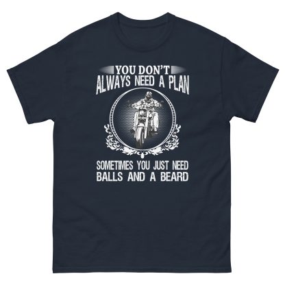 You don't always need a plan - balls and a beard classic tee - Image 3