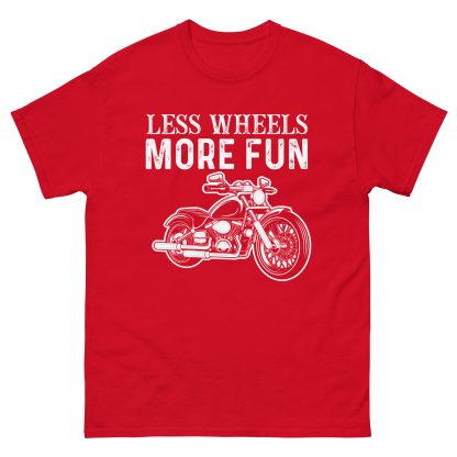 Less wheels more fun classic tee - Image 4