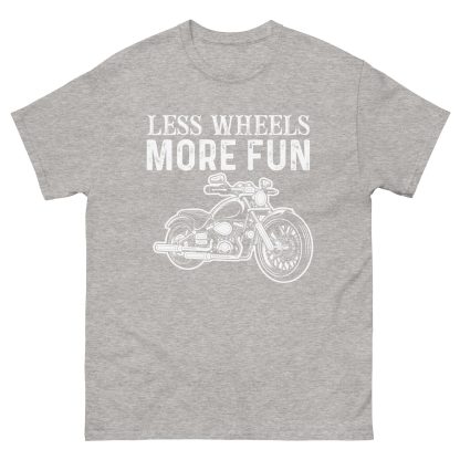 Less wheels more fun classic tee - Image 5