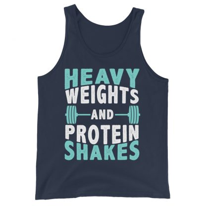 Heavy weights and protein shakes Unisex Tank Top - Image 2