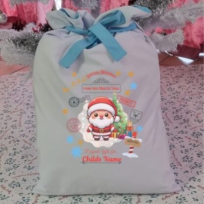 Personalized North Pole Special Delivery Santa Sack - Image 2