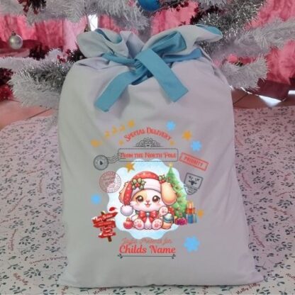 Personalized Christmas Puppy Gift Sack - North Pole Special Delivery - Image 3