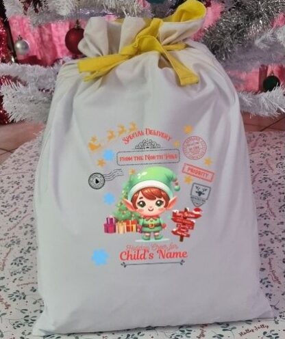 Personalized Deluxe Santa Delivery Sack - Image 3