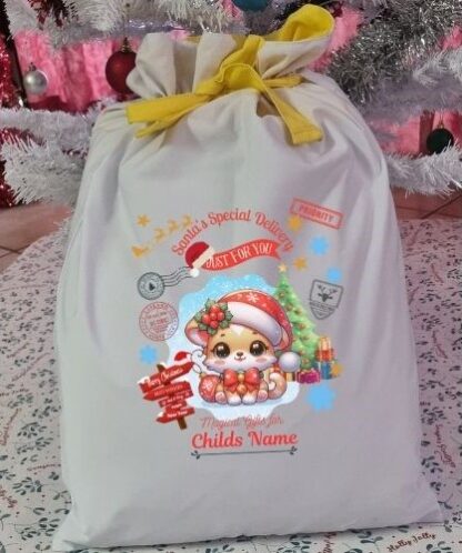 Personalized Kitten 2  Christmas Gift Sack - Santa's Special Delivery Just For You - Image 2