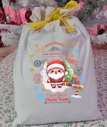 Personalized North Pole Special Delivery Santa Sack - Image 3