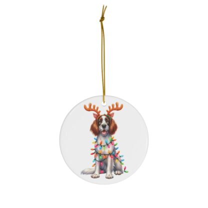 Festive English Setter Acrylic Ornament