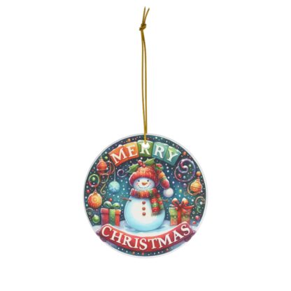 Festive Snowman Merry Christmas Acrylic Ornament