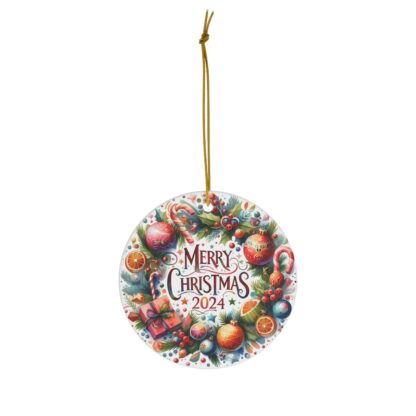 Merry Christmas Wreath Acrylic Ornament