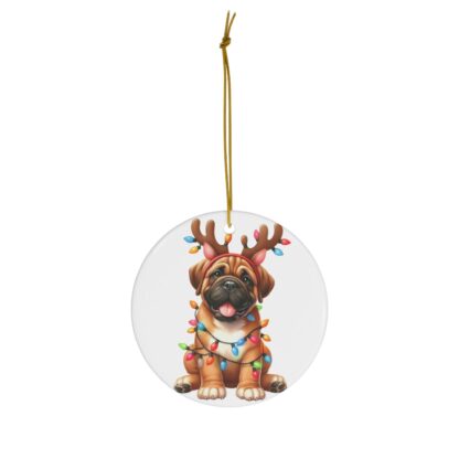 Bullmastiff Festive Acrylic Christmas Ornament