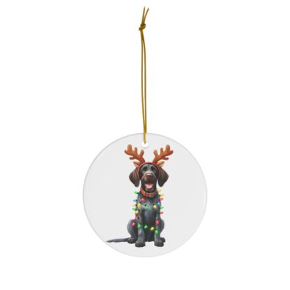 Festive German Wirehaired Pointer Acrylic Ornament