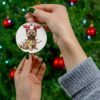 Cairn Terrier Festive Acrylic Christmas Ornament - Image 2