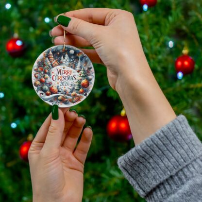 Merry Christmas 2024 Festive Acrylic Ornament - Image 2