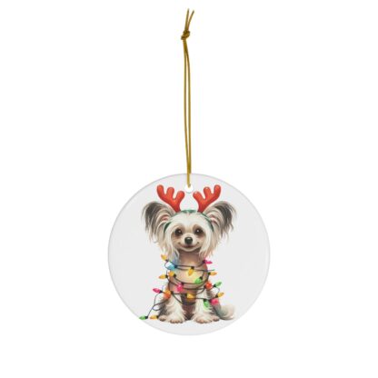 Chinese Crested Festive Acrylic Christmas Ornament