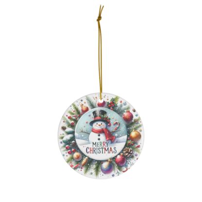 Festive Snowman Acrylic Christmas Ornament