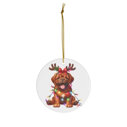 Festive French Mastiff Acrylic Ornament