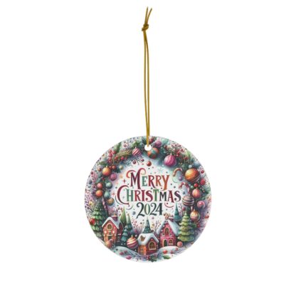 Merry Christmas 2024 Village Acrylic Ornament