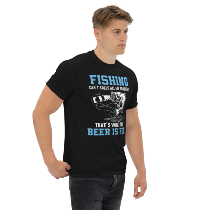 Fishing and Beer Problem Solver Funny T-Shirt - Image 4