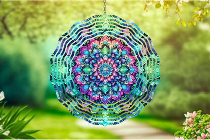 Rainbow Radiance Mandala Spinner - Image 2