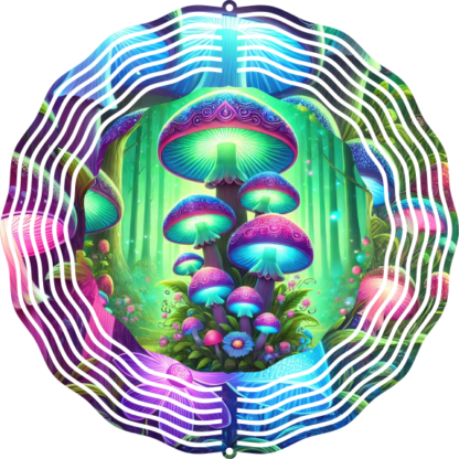 Enchanted Mushroom Wind Spinner