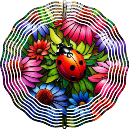 Lucky Ladybug Wind Spinner