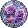 Magical Purple Rose Wind Spinner