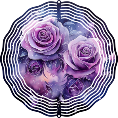 Magical Purple Rose Wind Spinner