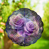 Magical Purple Rose Wind Spinner - Image 2
